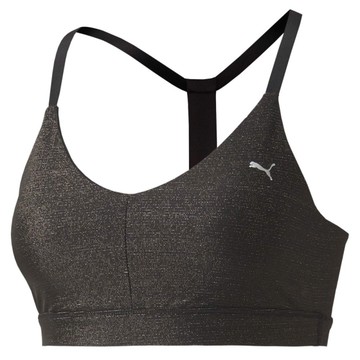 PUMA 內衣 Metallic 女裝 運動內衣 低衝擊 可拆襯墊 訓練 排汗 反光 黑 歐規【運動世界】51957701