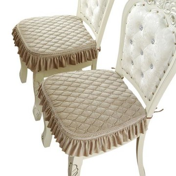 毛絨防滑四季凳子墊簡約歐式餐桌椅墊坐墊加厚家用屁墊椅子墊付熔