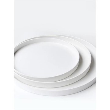 歐式密胺圓形茶托盤酒店簡約家用客廳茶葉展示盤水果點心置物托盤