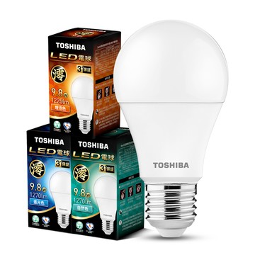 TOSHIBA 4入組 澪系列 LED燈泡 9.8W 3年保固 高流明 節能標章(晝光色/燈泡色/自然色)