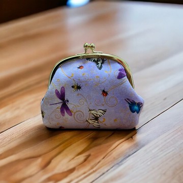 艾拉蔓手工圓框口金萬用包_翩翩起舞-淺紫