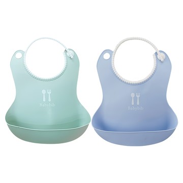 TALLSTOY New Babybib 防漏圍兜 2入  藍色 + 綠色  2件  1組