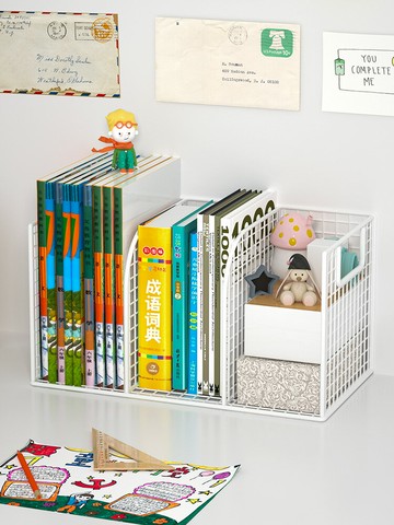 書架兒童書本收納架桌面繪本架桌上收納盒圖書小書柜桌子的置物架