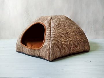 躲貓貓- 隱密型貓窩 陽光灑落淺木紋  2~3貓