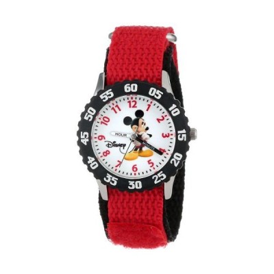 ディズニー キッズ 腕時計 ミッキー Disney Kids' W000008 Mickey Mouse Stainless Steel Time Teacher Watch