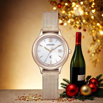 CITIZEN 星辰 XC 聖誕節推薦 水耀光 亞洲限定光動能米蘭帶女錶 新年開運 送禮推薦 EW2635-62A