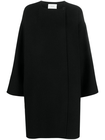 The Row - wide-sleeve silk coat - women - Virgin Wool/Nylon/Cashmere/Silk - S - Black