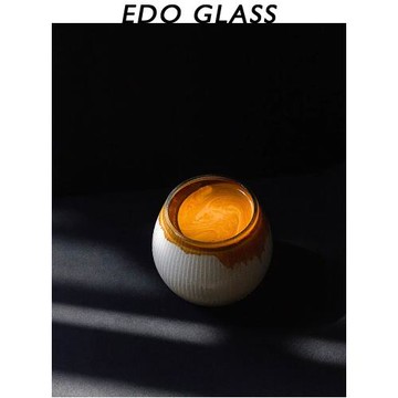 小紅書豎紋咖啡杯Dirty美式臟咖啡小白胖子河豚杯 條紋玻璃圓杯子