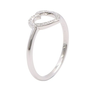 Tiffany & Co 蒂芬妮 Sentimental Heart 鑽石 戒指 PT950鉑金 【二手名牌BRAND OFF】