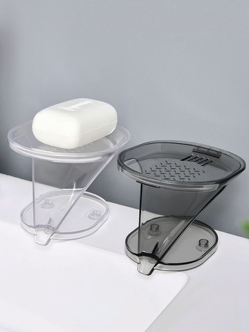 香皂盒肥皂置物架免打孔不積水香皂托洗衣皂盒瀝水架廁所排水皂架