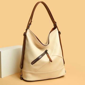 Sp house 優雅素面大容量多功能通勤 托特包 側肩包 後背包 女用包(2色可選)