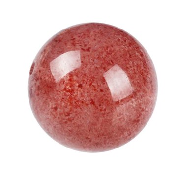 6A草莓晶散珠子天然水晶串珠手鏈diy配飾配件材料半成品圓珠批發