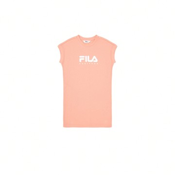 FILA KIDS 女童針織洋裝-杏粉 5DRY-4404-PK