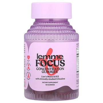 Lemme, Focus，濃縮軟糖，草莓味，50 粒軟糖