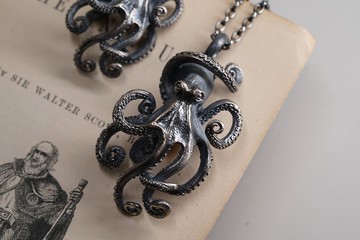 925銀八爪魚吊墜 (大) (不含項鍊)