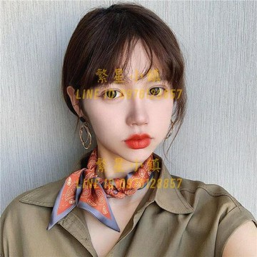 絲巾斜角女小絲巾長條飄帶圍巾百搭新款洋氣時尚裝飾細窄領巾女【繁星小鎮】