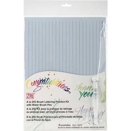 日本吳竹A to ZIG INPK-002 軟筆水寫練習套組(附筆刷頭水筆)