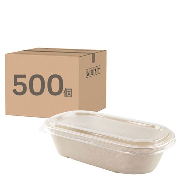 萬福 植纖單格橢圓餐盒 1L  50個裝  10套