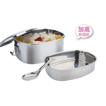 PERFECT 理想牌 極緻316不鏽鋼方形雙層便當盒 16m低-Leidea樂德兒