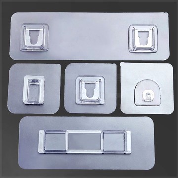 衛生間衛浴置物架配件貼片 紙巾盒卡扣 加厚粘貼片免打孔無痕掛鉤