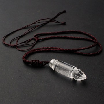 天然白水晶文昌筆吊墜男女款項鏈飾品禮物學業事業