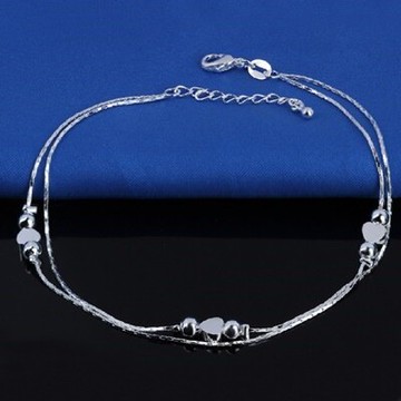 925純銀腳鍊銀飾-韓版簡約經典大方生日情人節禮物女飾品73go34【獨家進口】【米蘭精品】