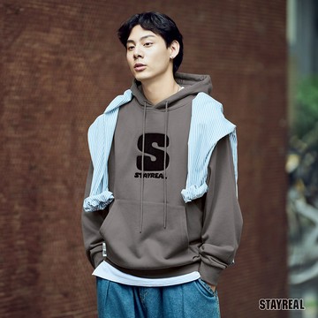 STAYREAL S Basic連帽T - 灰