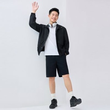 GIORDANO 男裝工裝口袋立領梭織夾克外套