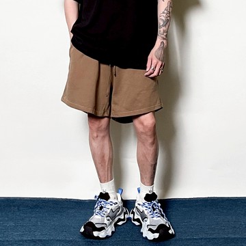 Basic 針織重磅460克【膝上方塊版型】五分棉短褲