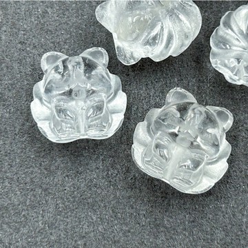 白水晶 巴西白水晶九尾狐狸 療植物手作