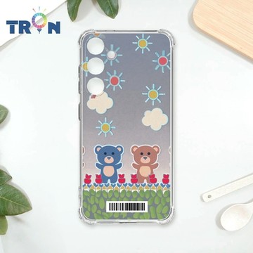 TRON 三星 S24 小熊與花系列 四角防摔載具殼 軟殼 手機殼