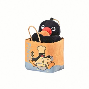 PINGU 企鵝家族 麵包坊 吊飾 絨毛玩具 烘焙 小提袋 PINGA