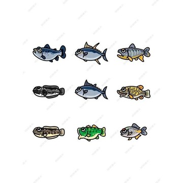 釣魚路亞竿貼紙個性創意金槍馬口魚類釣箱魚竿裝飾防水貼車身動漫