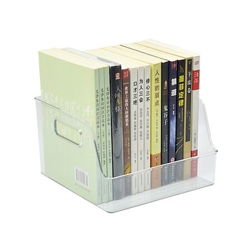 文件夾 書本收納盒 透明手提收納盒 28.5*21.5*13.5cm【大號】