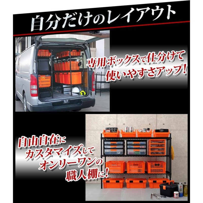 スチールラック ラック 車内収納 工具箱 作業用 収納 カー用品 現場 工事 職人の車載ラック WSR-1412A アイリスオーヤマ |  LINEブランドカタログ