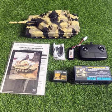 現貨熱賣恒龍3816得琳美國遙控坦克冒煙發射聲效2.4G遙控仿真模型