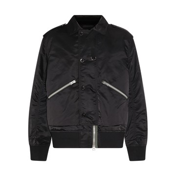 Sacai - Black Cotton Blend Casual Jacket