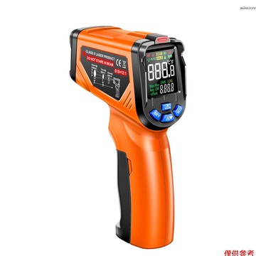 (有頻道) ANENG TH06 紅外雷射測溫儀 -20℃~750℃ / -4℉~1382℉ 非接觸式工業測溫槍 VA彩