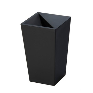 【日本TONBO】UNEED系列方形半開垃圾桶5.5L黑色