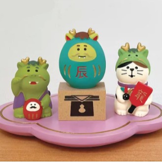 贈送法國精油【家寵LOVEHOME】 LOVEHOME 福氣招財龍 招財生肖龍 招財貓小達摩擺件(不挑款出貨)