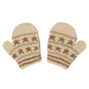 akachan honpo - 手套-星星-淺卡其色-日本製