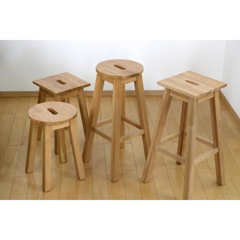木製スツール 2脚セット 高さ70cm 丸椅子 stool 木製スツール 2脚セット