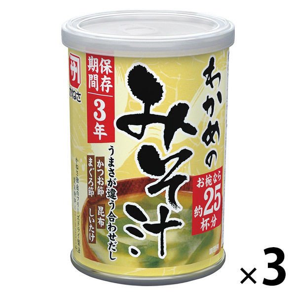 かねさかねさ 備蓄用 顆粒みそ汁わかめ 189g 3個