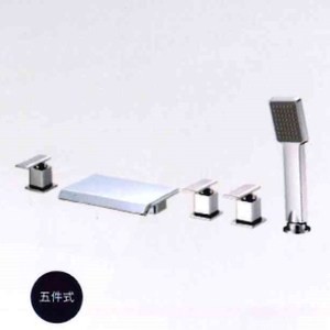 平面瀑布浴缸龍頭(4分五件組) 112075