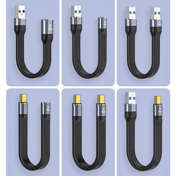 雙type-c公對公數據線便攜公轉母延長線usb3.1延長線公對公type-c母口usb公口短線pd快充otg手機充電轉接器