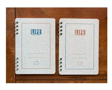 文具控專區 日本製造 LiFE RAMUNE A6線圈筆記本 60枚入 白色紙