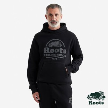 Roots男裝-HERITAGE BEAVER 連帽上衣-黑色