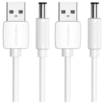 VEnTIOn 威迅 USB 轉 DC 5.5mm 音叉式電源線 3A額定電流 PVC護套  CEY  2條