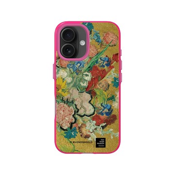 iPhone 16 Clear 粉漾桃 - Van Gogh Museum - Vincent 的花朵-50週年紀念款