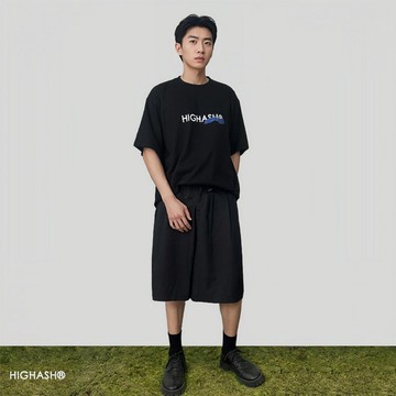 印字高街字母原創設計250克純色純棉LOGO 品牌短袖T恤上衣